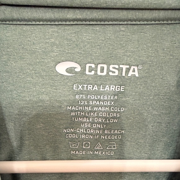 Costa Men’s Sz XL Light Green Long Sleeve hoodie with zipper pocket - Picture 3 of 9